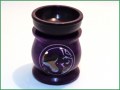 Räuchergefäß mit Kerze oder Kohle + Aromalampe - Speckstein lila
