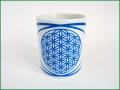 Tasse mit Blume des Lebens - Farbe blau