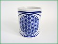 Tasse mit Blume des Lebens - Farbe blau