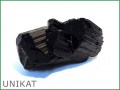 Schwarzer Turmalin - Naturkristall (3 Kristalle verwachsen)
